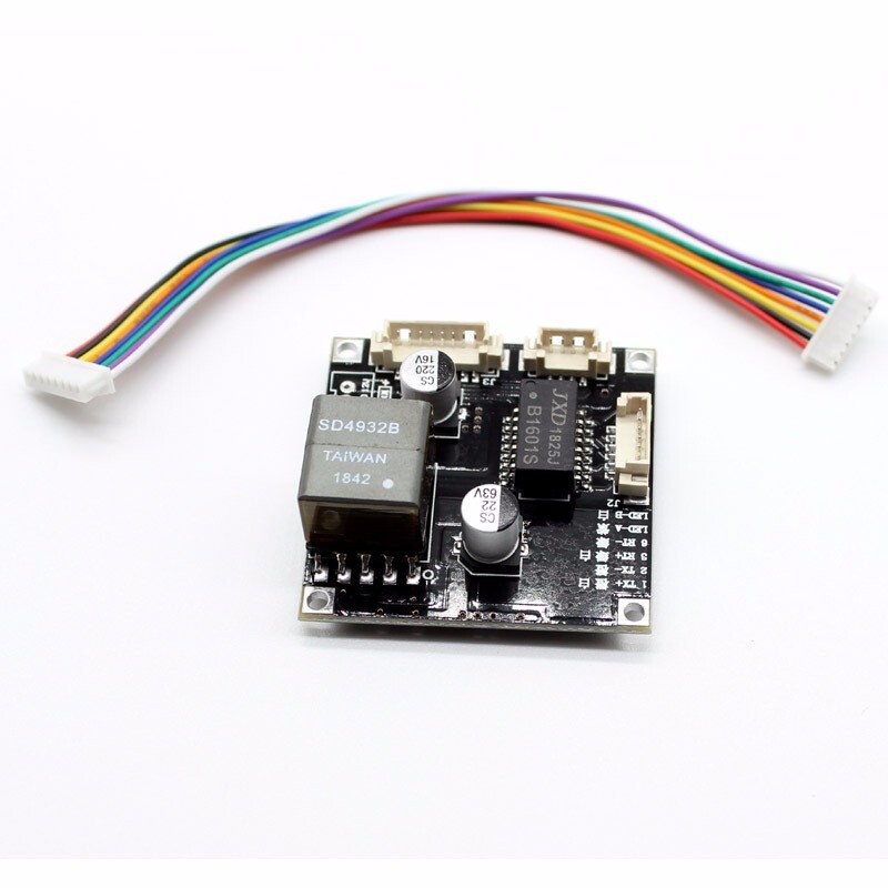 CCTV POE module Input 48V PCB board output 12V for 8pin camera with POE IP cable