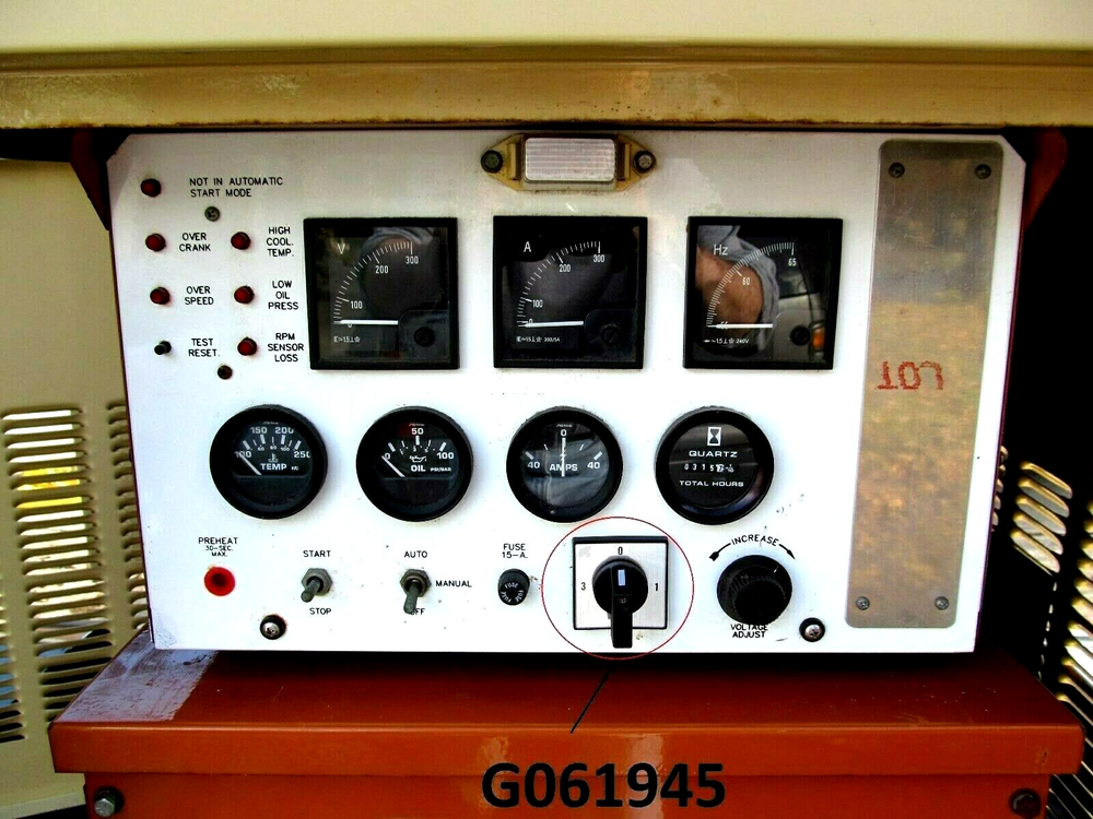 GENERAC # G061945 OEM SELECTOR SWITCH, AMP / VOLT