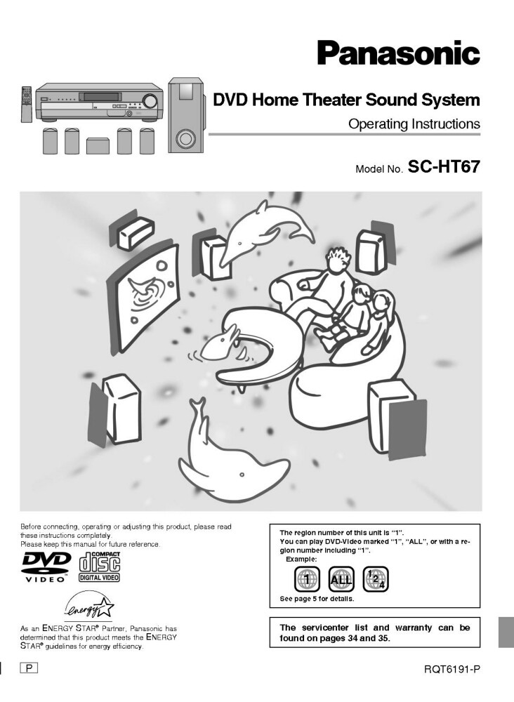 Panasonic SC-HT67 Home Theater System Owners Instruction Manual