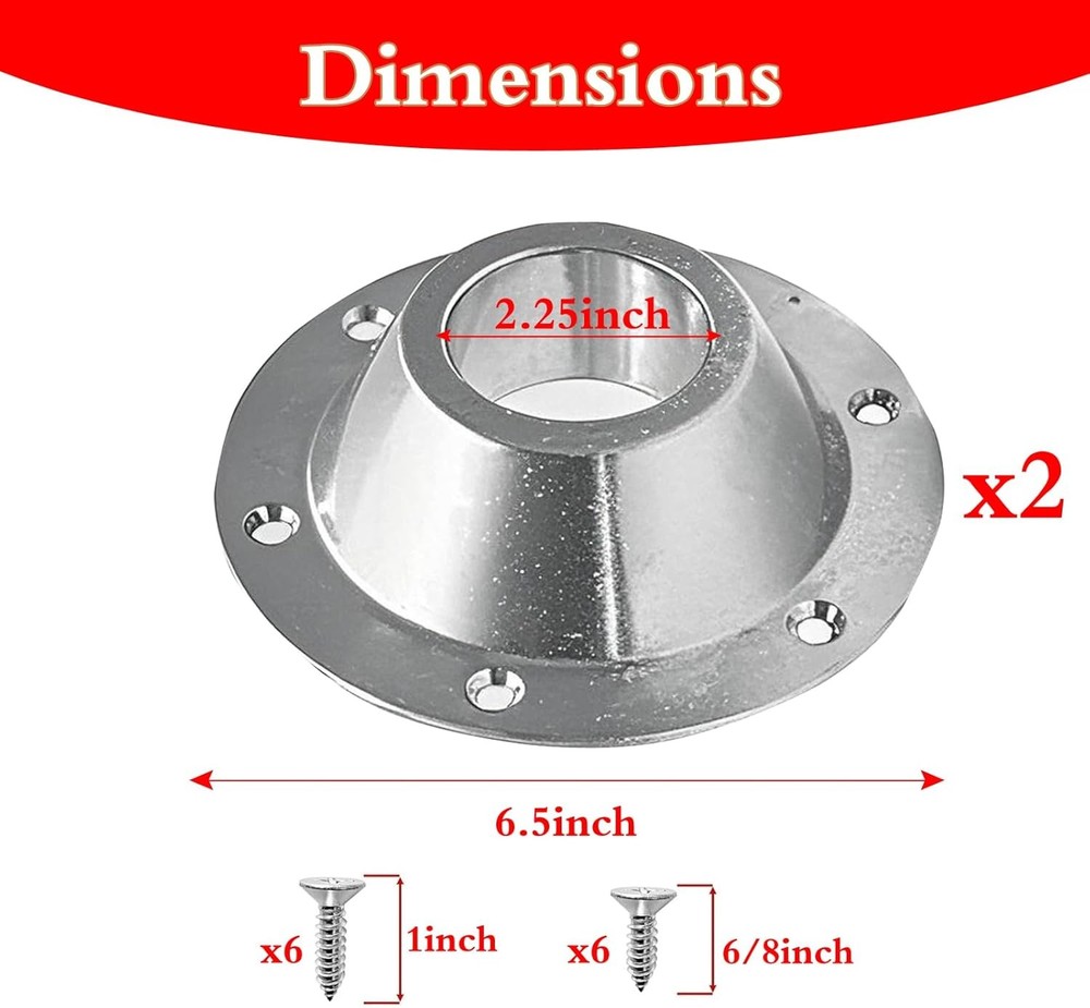 2-Pack RV Table Base Mount,Camper Aluminum Pedestal Leg Base...