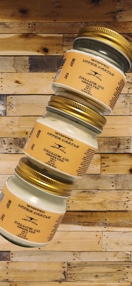 Whipped Grass-Fed Beef Tallow – 3-Pack (8 oz Jars)