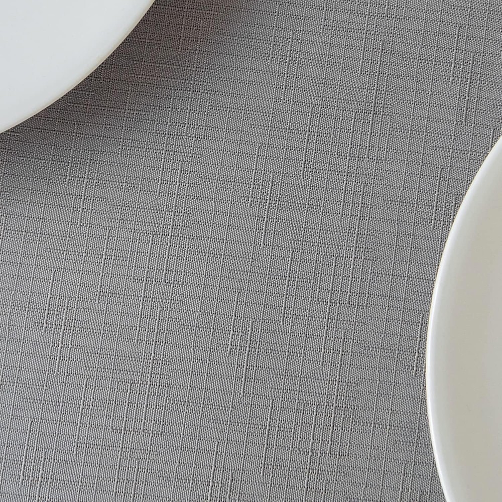 maxmill Rectangle Slubby Textured 70 x 52 (Rectangular), Light Grey