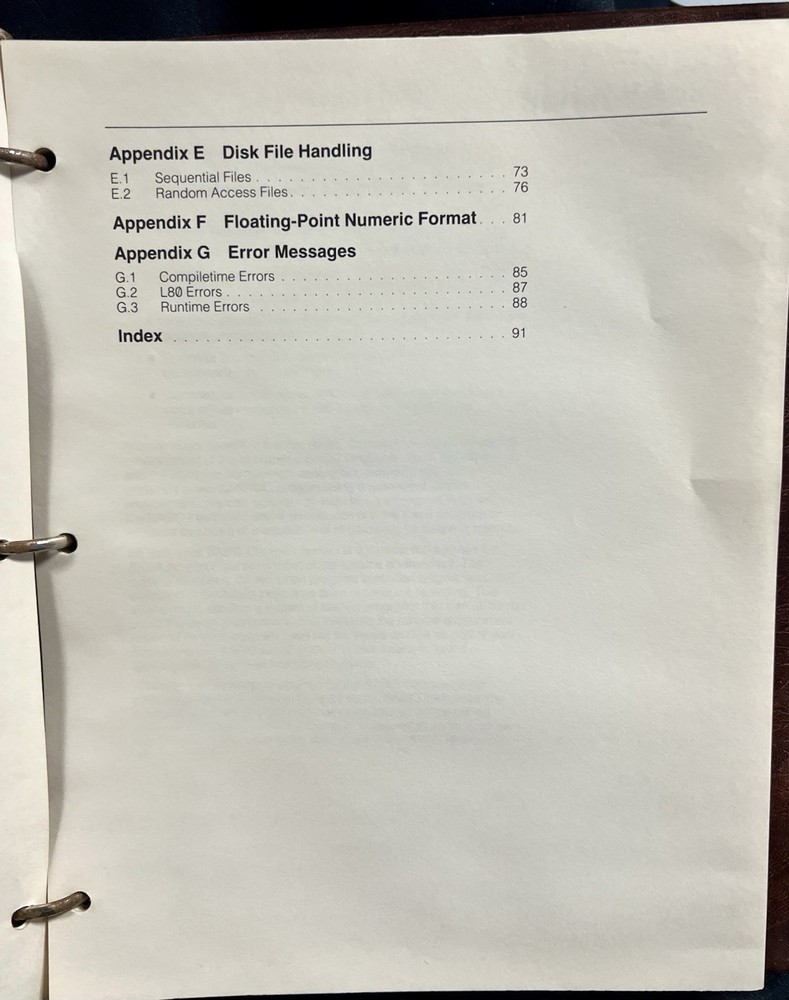 Vintage Radio Shack TRS-80 Manual & Software “Basic Compiler”