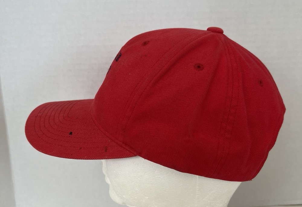 Hole In One Golf Hat Strap Back Red Embroidered Logo
