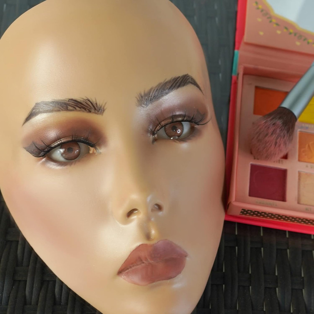 5D Makeup Practice Face Board, Silicone Makeup Mannequin Face, Reusable Beginner
