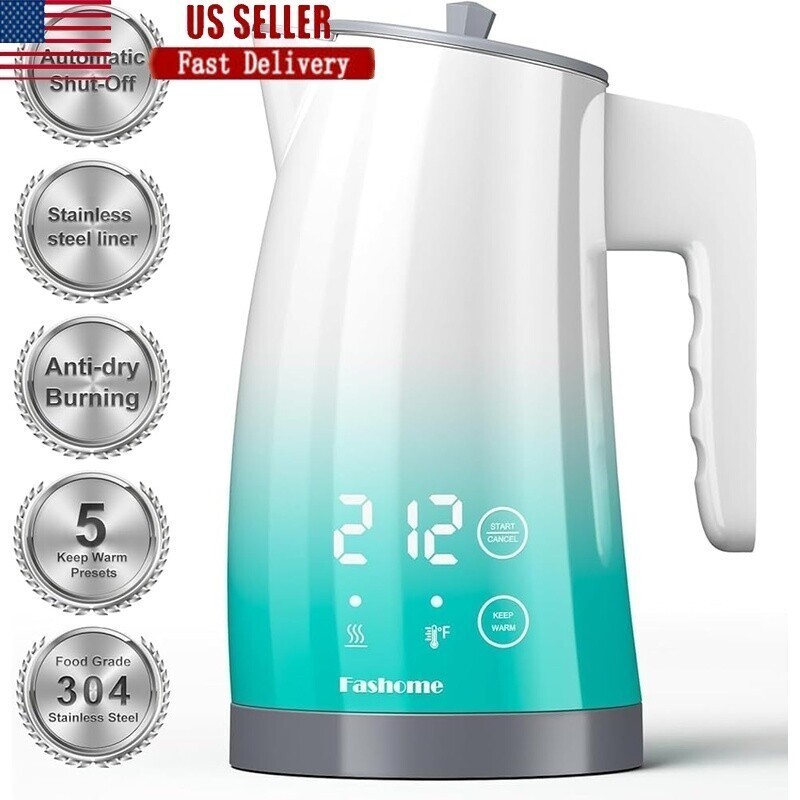 Electric Kettle Temperature Control 304 Stainless LED Digital Touch-Screen New