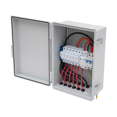 6 String PV Solar Combiner Box Circuit Breaker Junction Box For Solar System