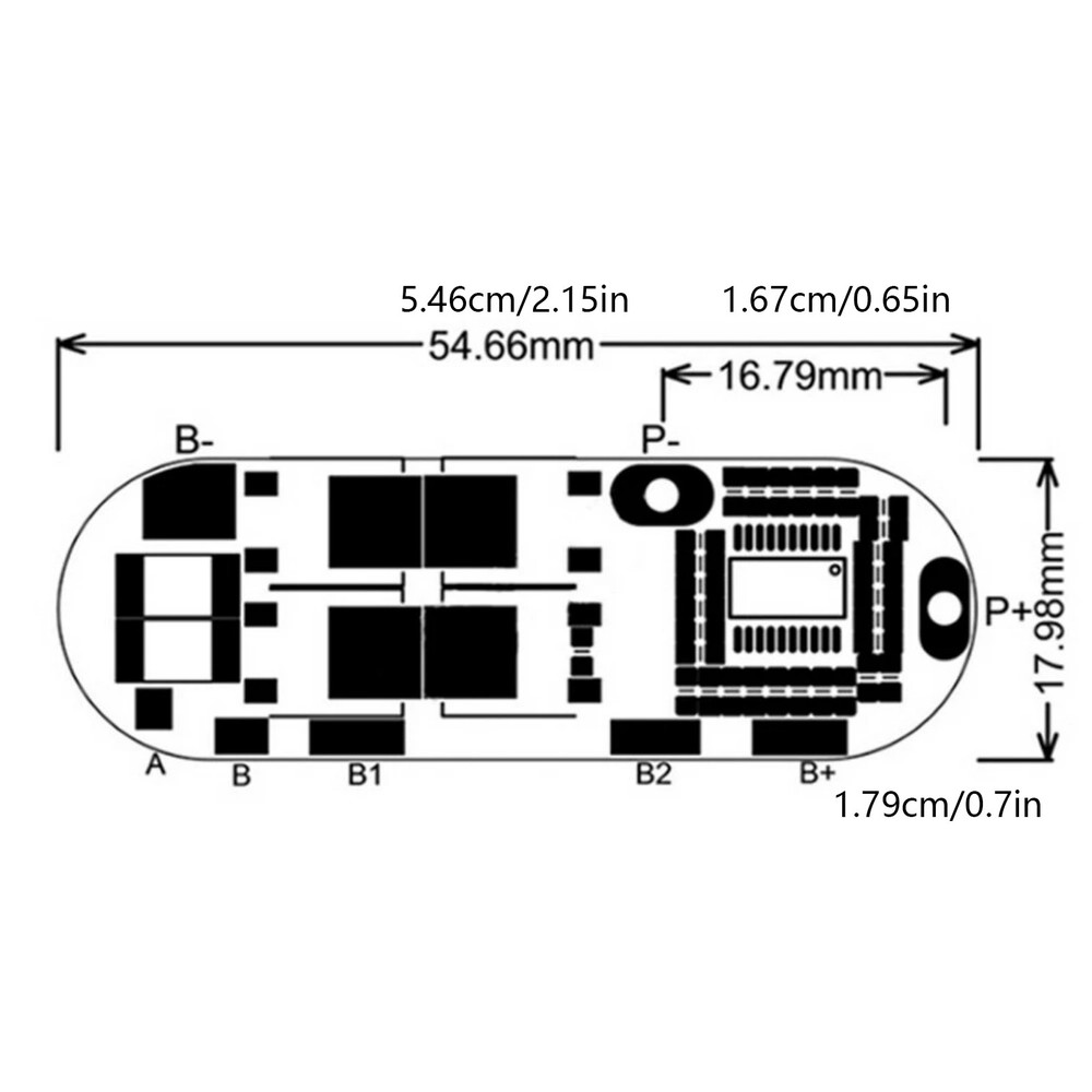 4pcs 5S 25A BMS Board for LiMnO2 Li-polymer Battery Protection Parameters Set