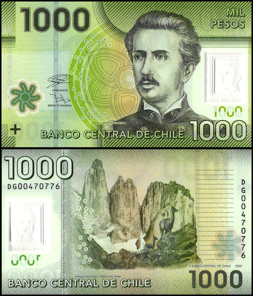 Chile 1000 Pesos, 2020, P-161j, UNC, Polymer