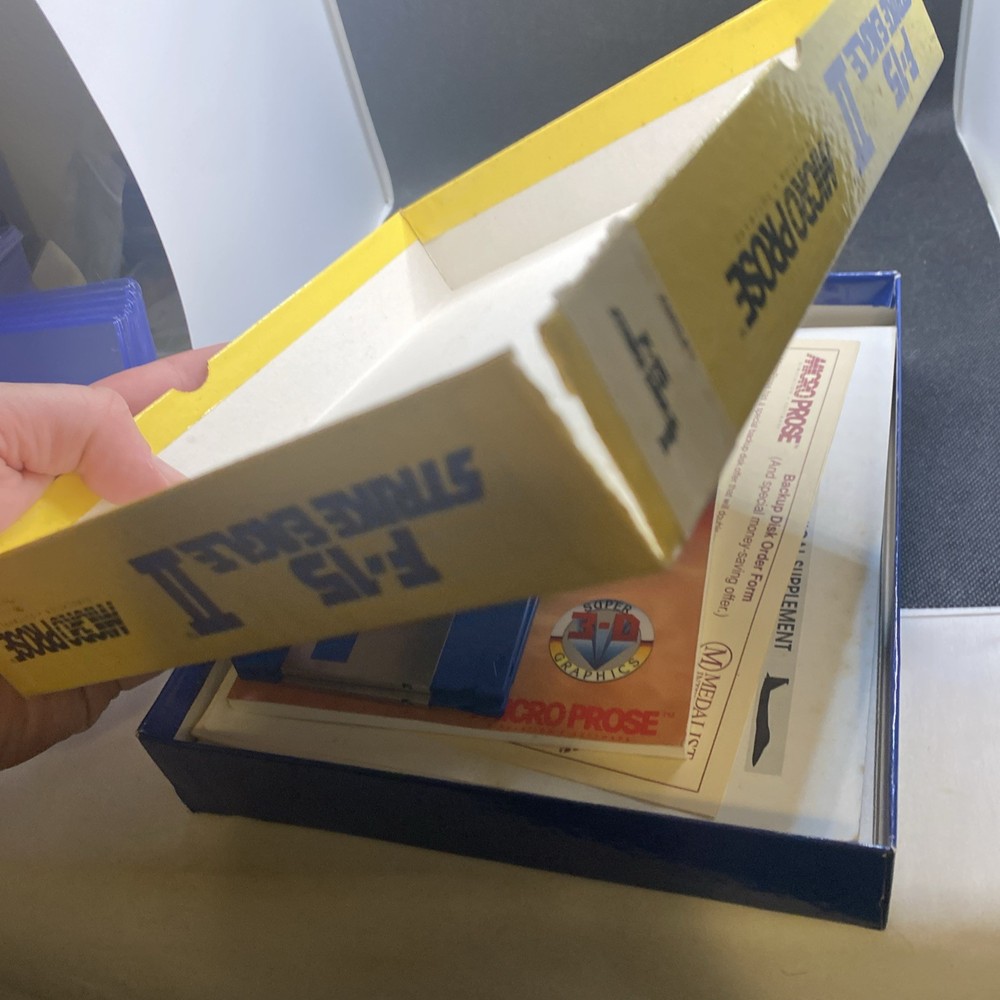 Microprose Classics F15 Strike Eagle II Vintage Software 3 1/2" Disk EUC