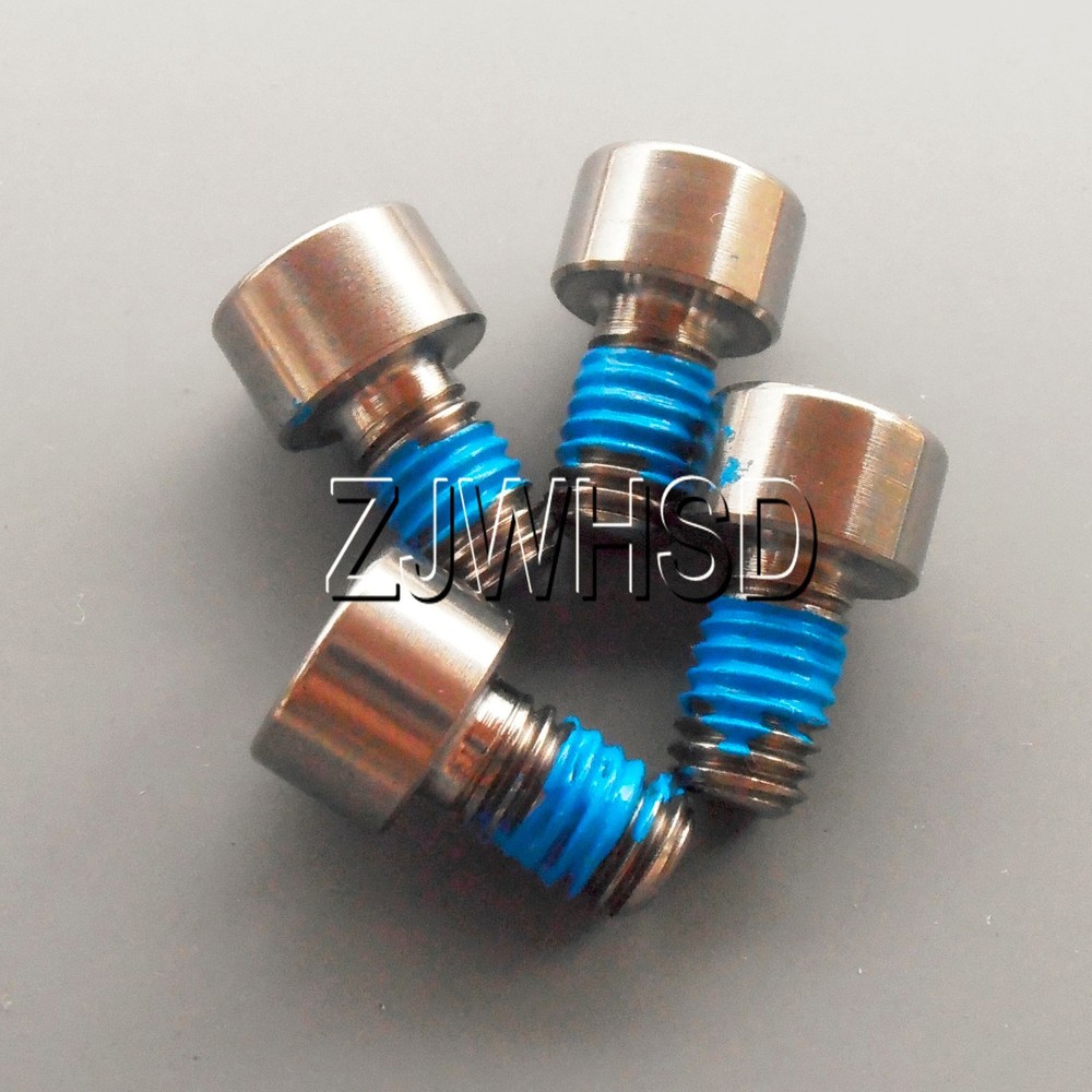 4pcs M6 x 10 Ti Titanium Screw Bolt Allen hex Socket Cap head with ThreadLocker