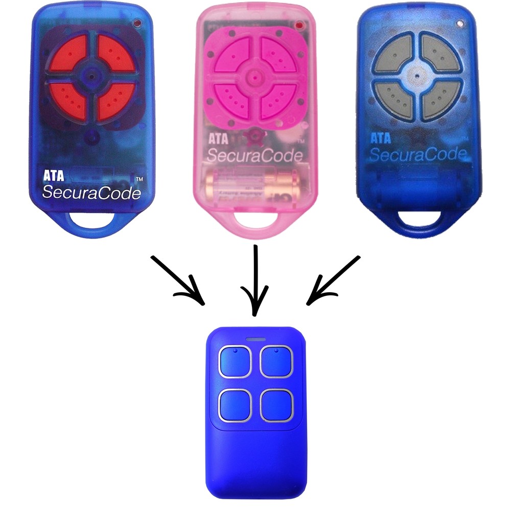 ATA garage/gate door remote control PTX-4 replacement Securacode PTX4