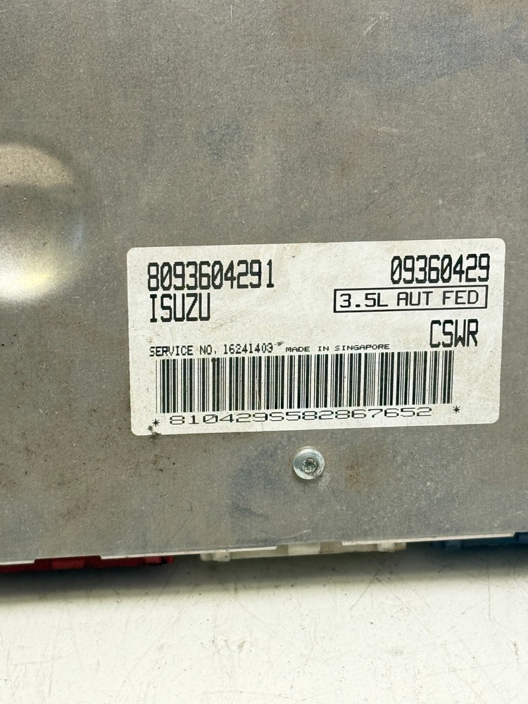 1999 Isuzu Trooper Engine Control Unit ECU 8093604291 Module