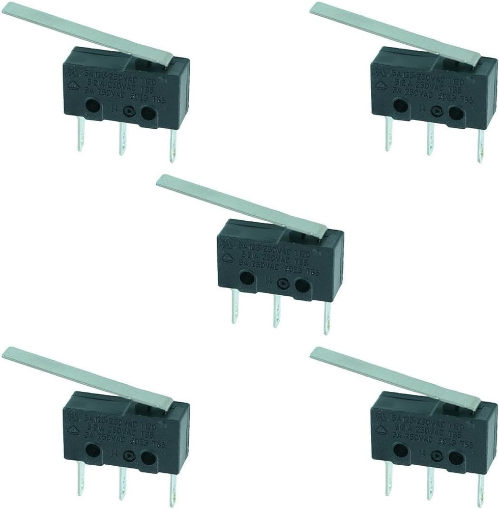 5 x 29mm Lever V4 Microswitch SPDT 5A Micro Switch