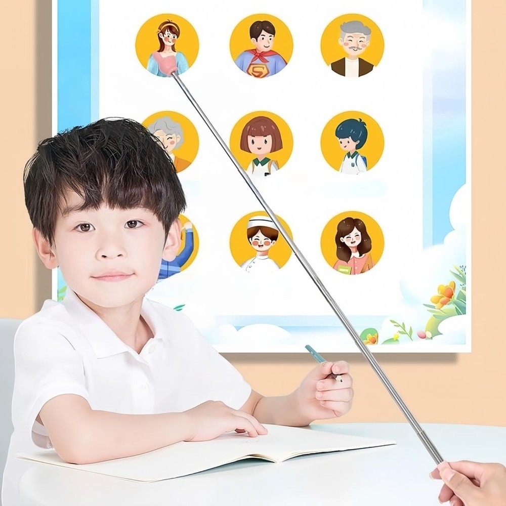 DOLANFYE Pointer Finger Stick Extendable Hand for Teachers with Pink