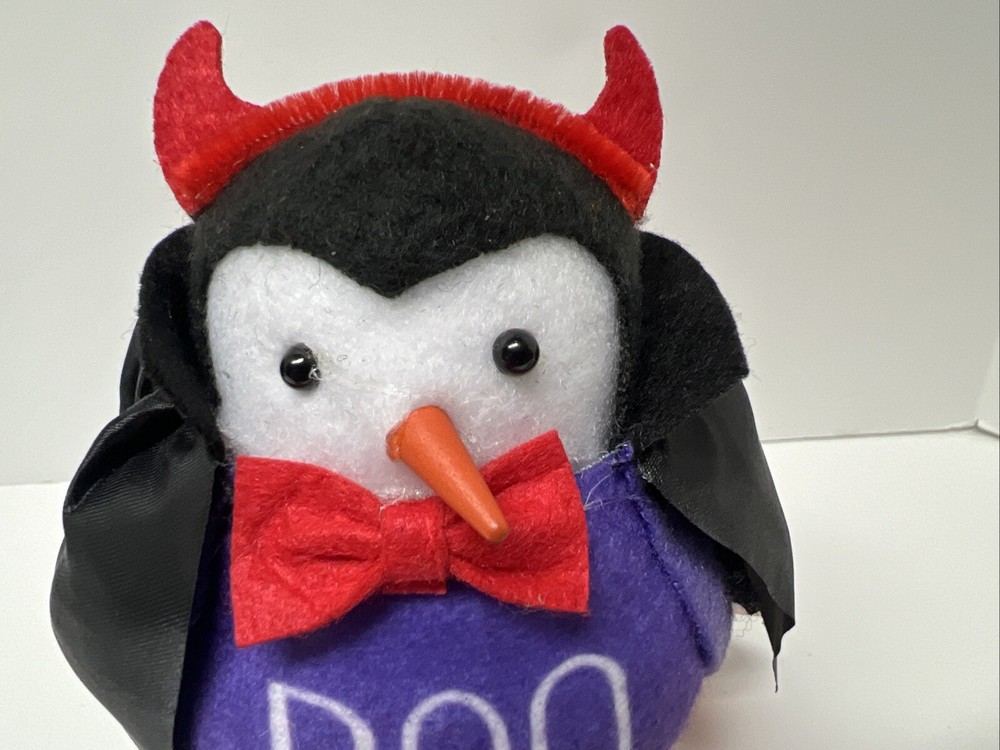 Bird Witch & Devil Vampire Birds With Tags - 2 Halloween Birds