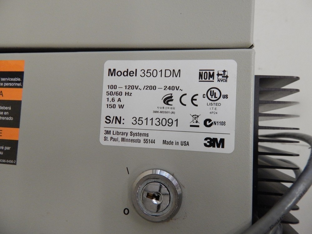 ^^ 3M LIBRARY SYSTEMS MODEL # 3501DM SECURITY DETECTION SYSTEM (WCR1)