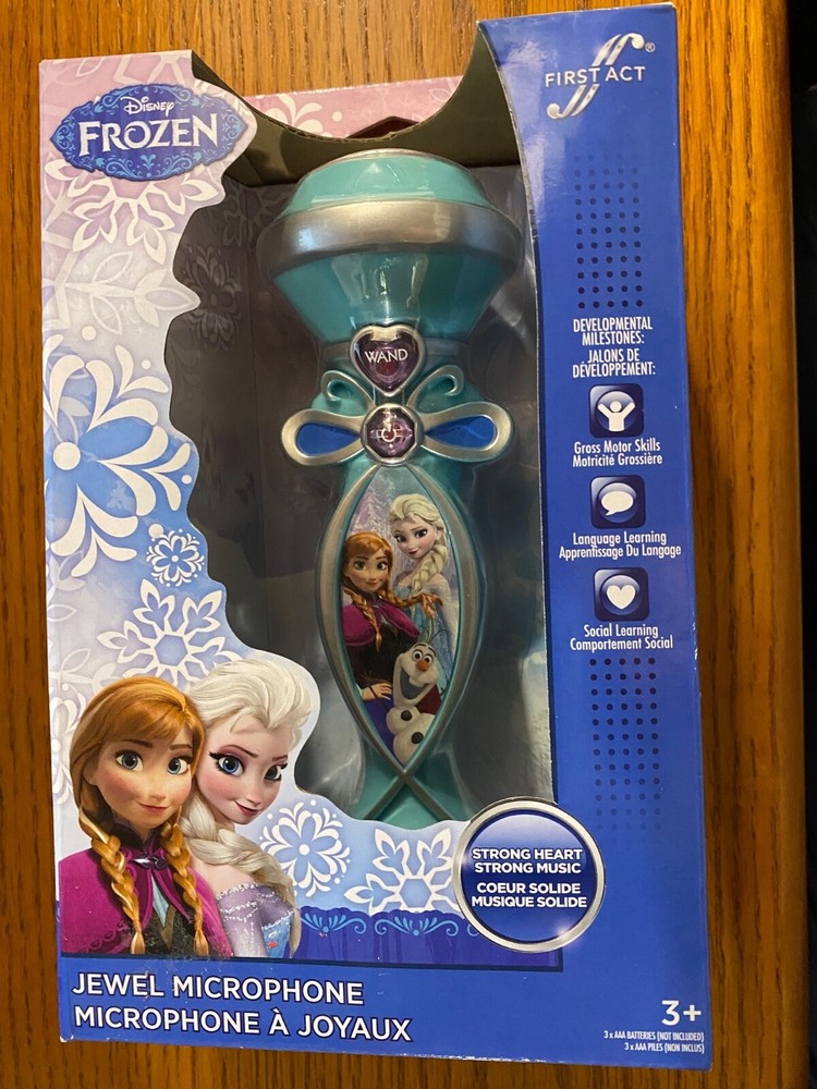 New first act disney frozen jewel microphone