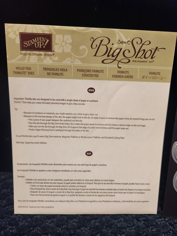 HELLO YOU THINLITS DIES Stampin' Up! #137363 Happy You Hello Thanks words