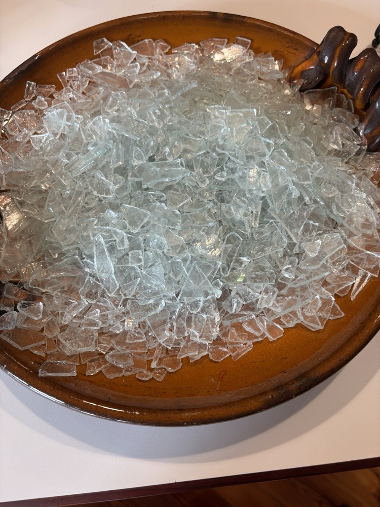 Fireplace glass, 5 pounds