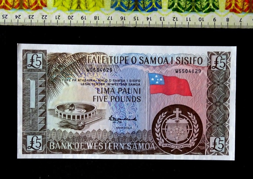( USA ) , Samoa Banknote, ( New UNC ) , 5 Pounds  .
