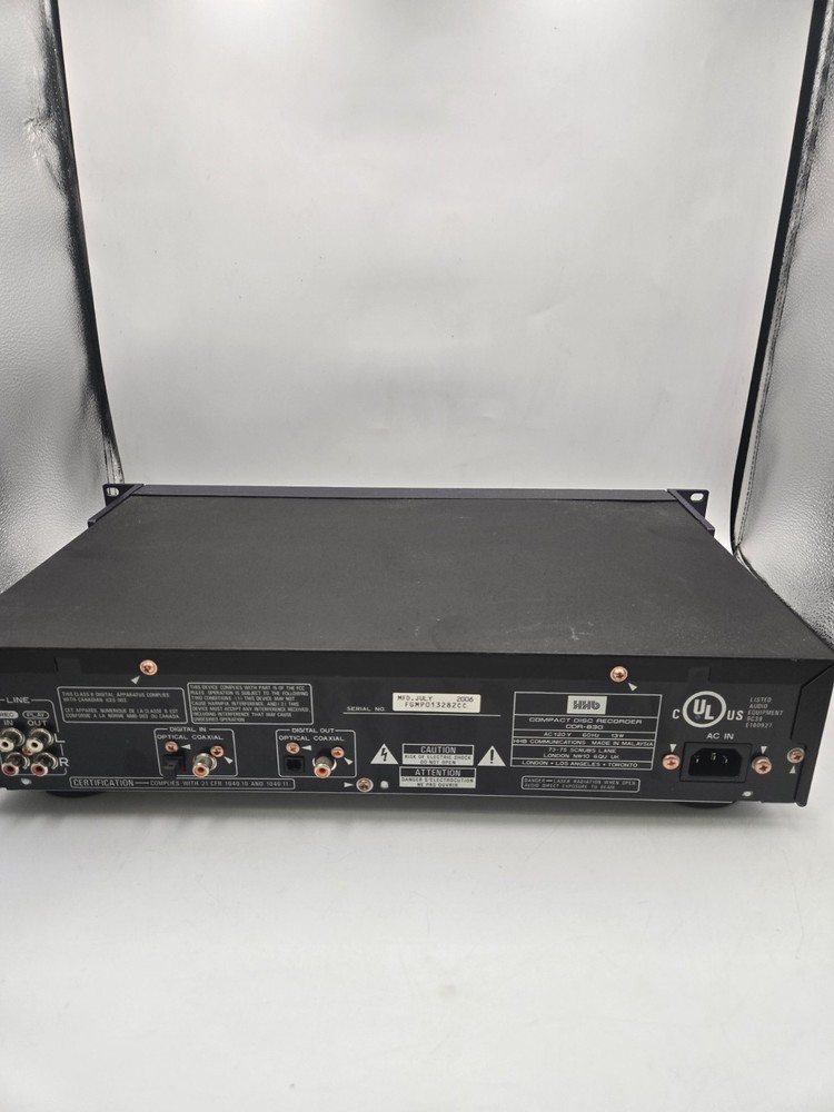 HHB BurnIT CDR-830 Professional Compact Disc Recorder W/ Rack Mount - No Remote