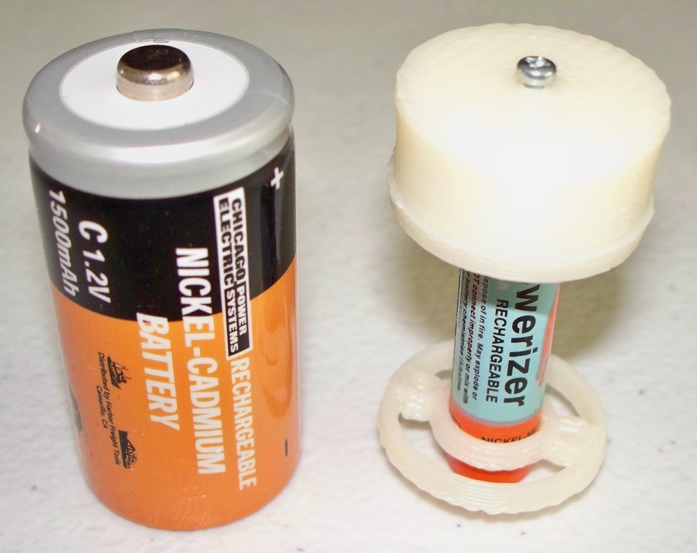 2pcs iSmartHome 3D Printed AAA to Size C Battery Adapters, Introductory Special