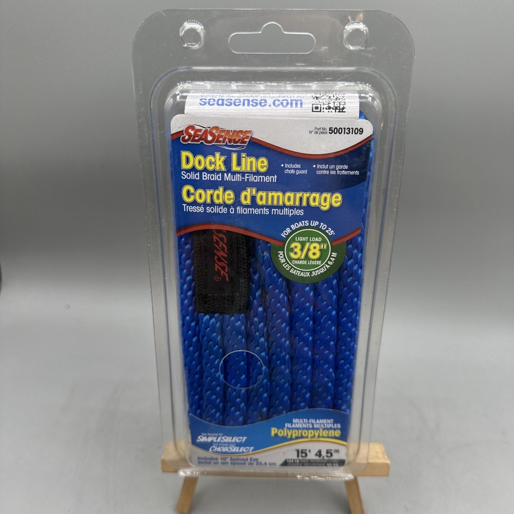 SeaSense Dock Line 15’ 3/8” Solid Braid. In Stock & Ready To Ship!!!!