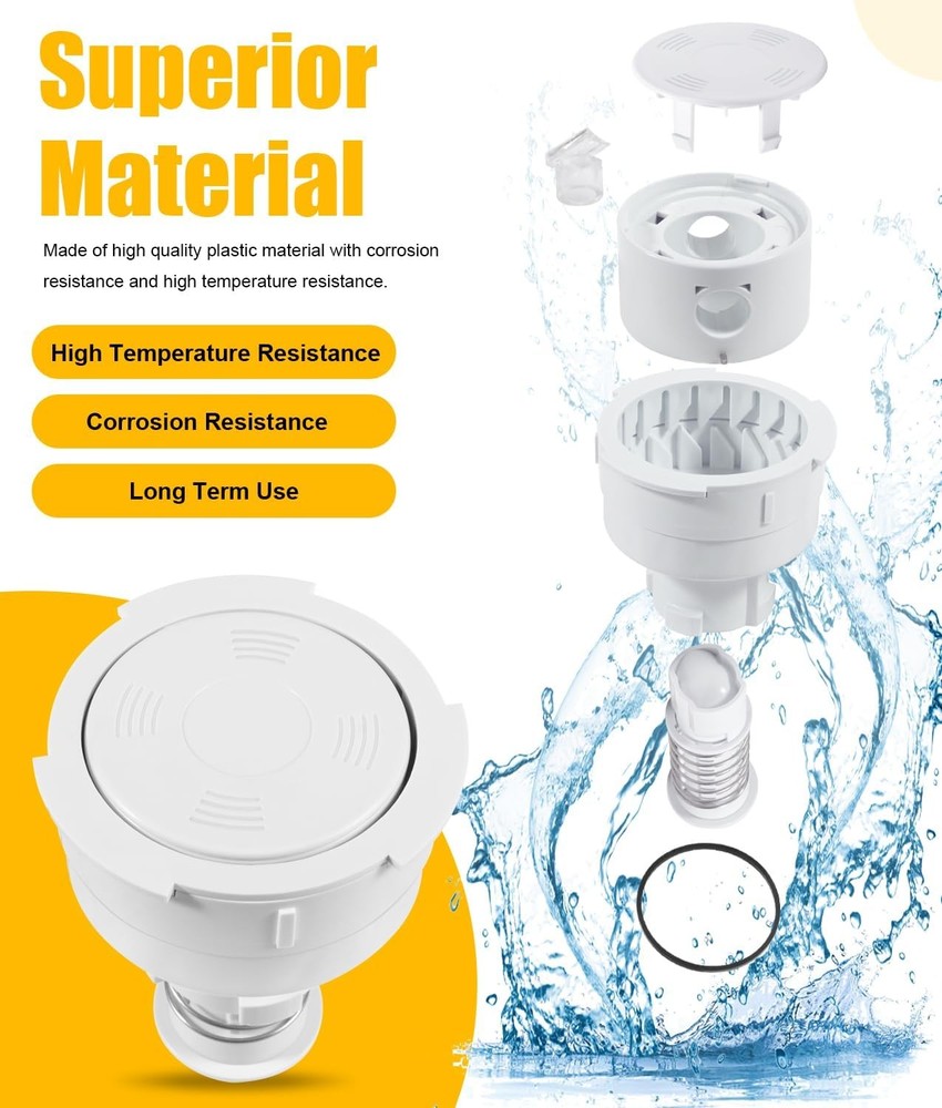 PCC2000 Rotating Pop Up Head Nozzle for Paramount in-Floor Cleaning System White