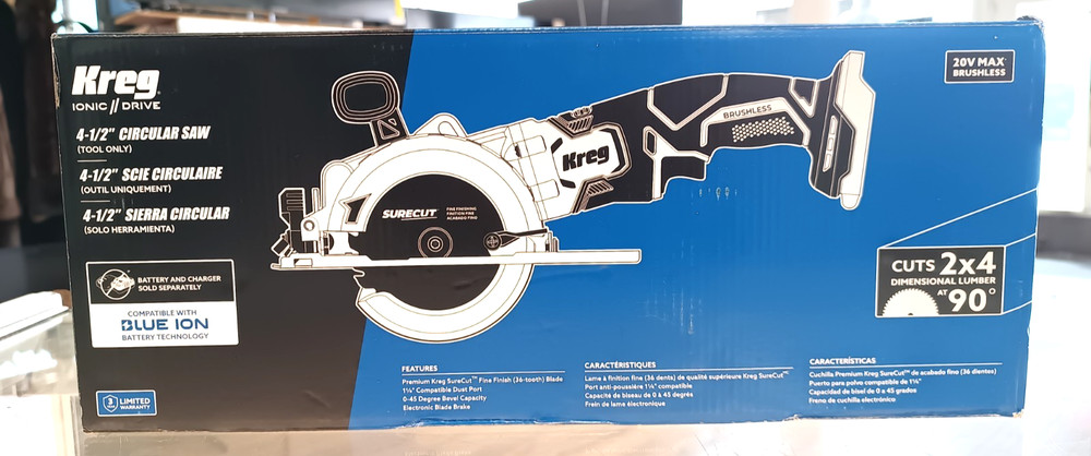 Kreg 20V Ionic Drive™ 4 1/2" Circular Saw (Tool Only)