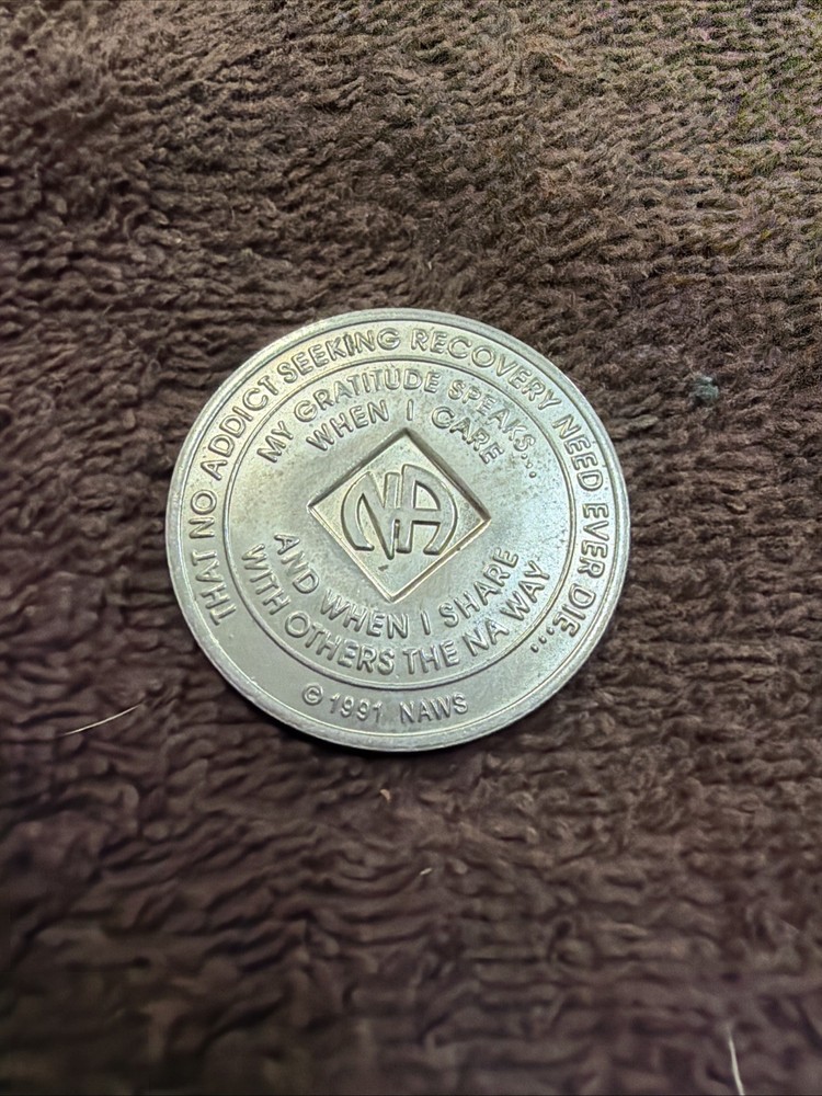 3 Year NA Medallion Official Narcotics Anonymous Chip III 3