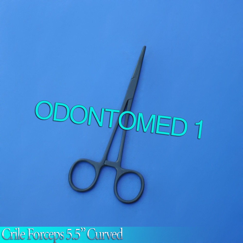 6 Crile Forceps 6.25" Curved Black Coated surgical Instruments