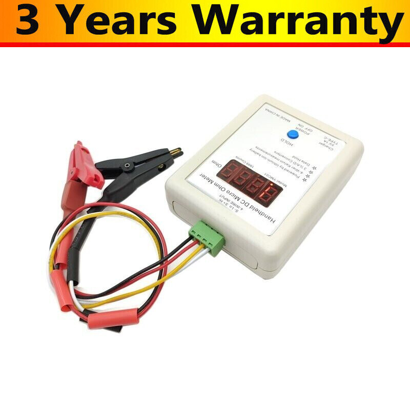 YMC01 DC Ohm Meter Low Resistance Tester + 4-Wire Testing Mini Clip (Range 2R)
