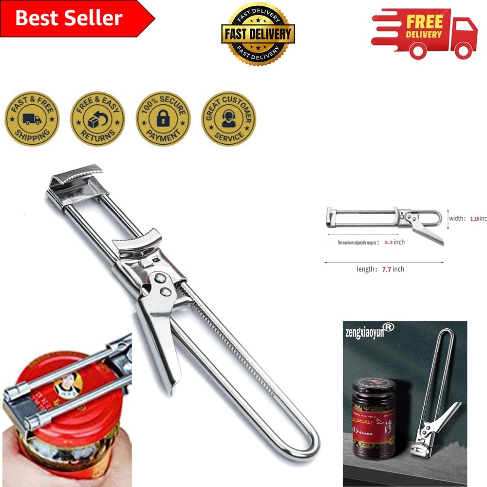 Adjustable Jar Opener - Effortless and Multifunctional Kitchen Tool