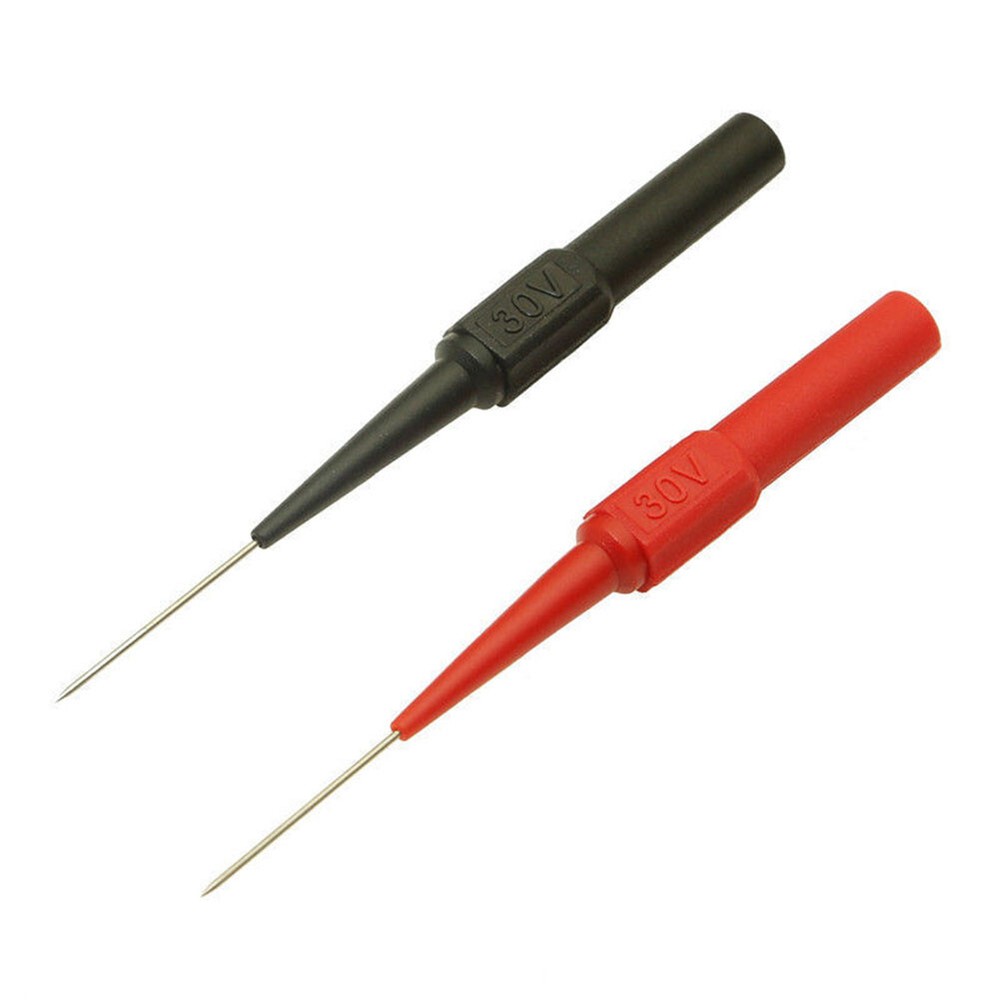 2X Multimeter Test Lead Extention Back Probes Sharp Needle Micro Pin For Banana