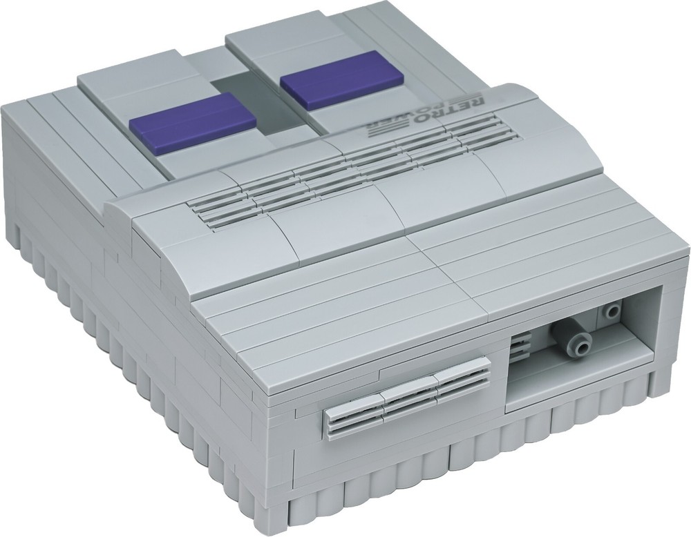 SNES Lego-Compatible Raspberry Pi 4B, 3B, 3B+, 2B Case (209 Bricks)