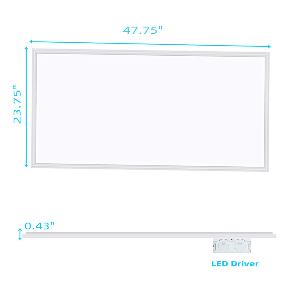 WYZM 2x4FT 75Watt LED Panel Light Office Drop Ceiling Light 5000k White 7800lm