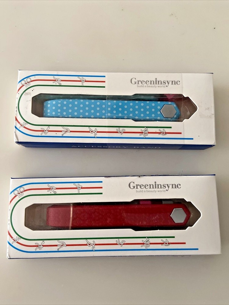 Greeninsync FitBit Alta Accessory Band Small Red Light Blue Polka Dot