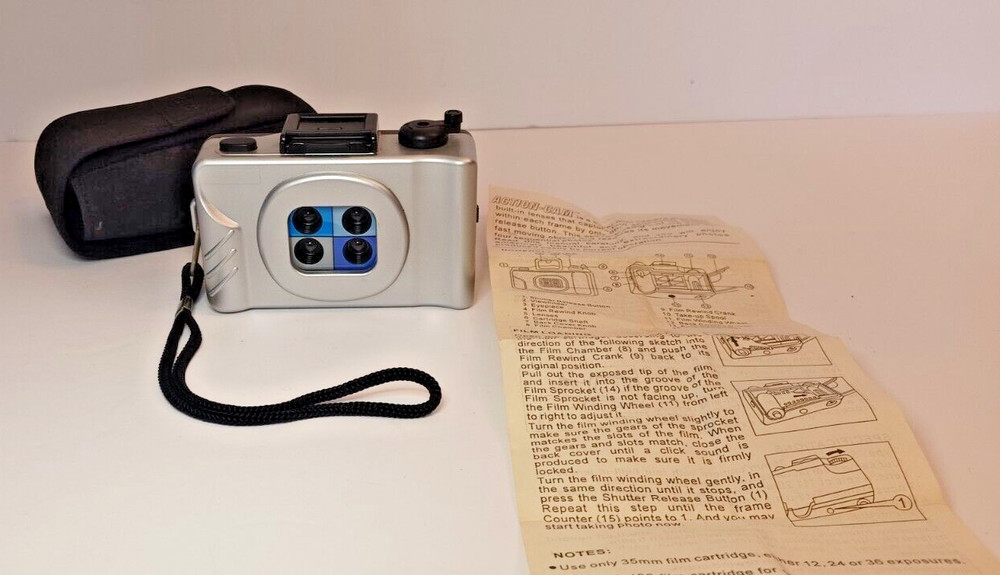 Vintage Action-Cam Super Mini Camera with Instructions Strap and Case