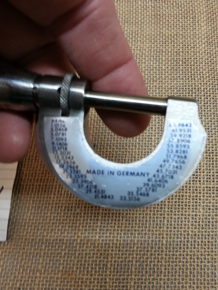 Vintage German MFG 0-1" Micrometer in Original Box