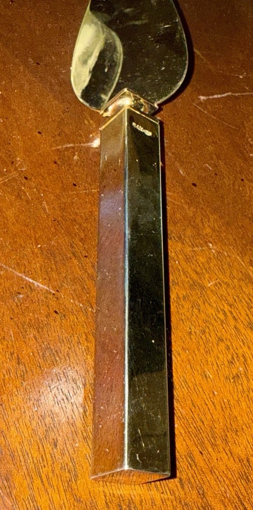 24 K Gold Plated Square Handle Serving Pie Cake Server Knife 7”