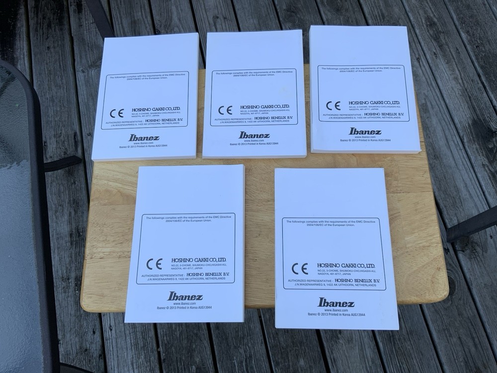 Ibanez Instruction Manual. Original 2013. Great Condition.