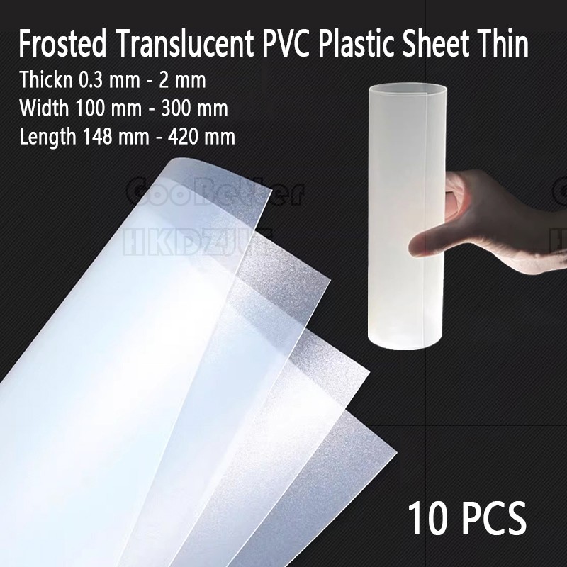 Frosted Translucent PVC Plastic Sheet Thin Clear 0.3mm - 2mm Thick Plastic Panel
