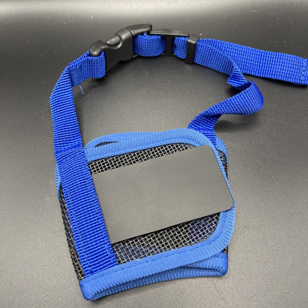 Nowaweve Adjustable Mesh Dog Muzzle - Size Medium - Blue - BRAND NEW
