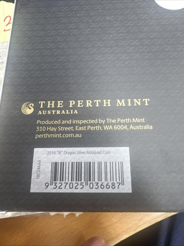 Figure 8 Dragon 2oz Silver Coin Perth Mint 2018