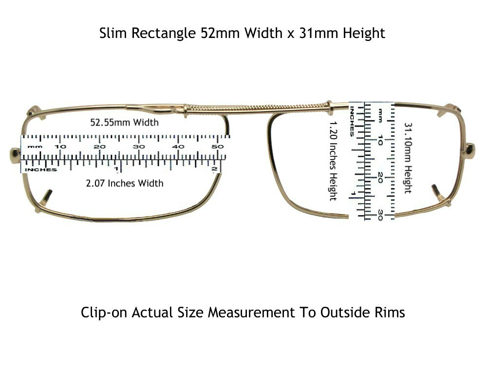 Slim Rectangle Shape Polarized Clip-on Sunglasses