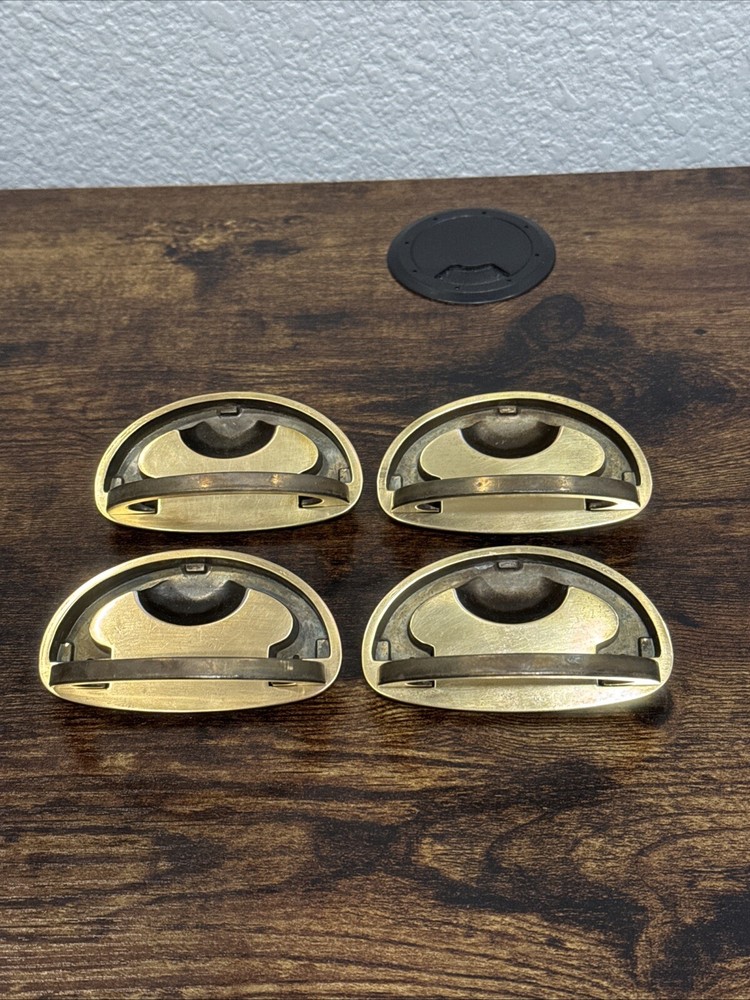 Drexel Passage Drawer Pulls 4 Handles Campaign Brass KBC N-16827 Replacement