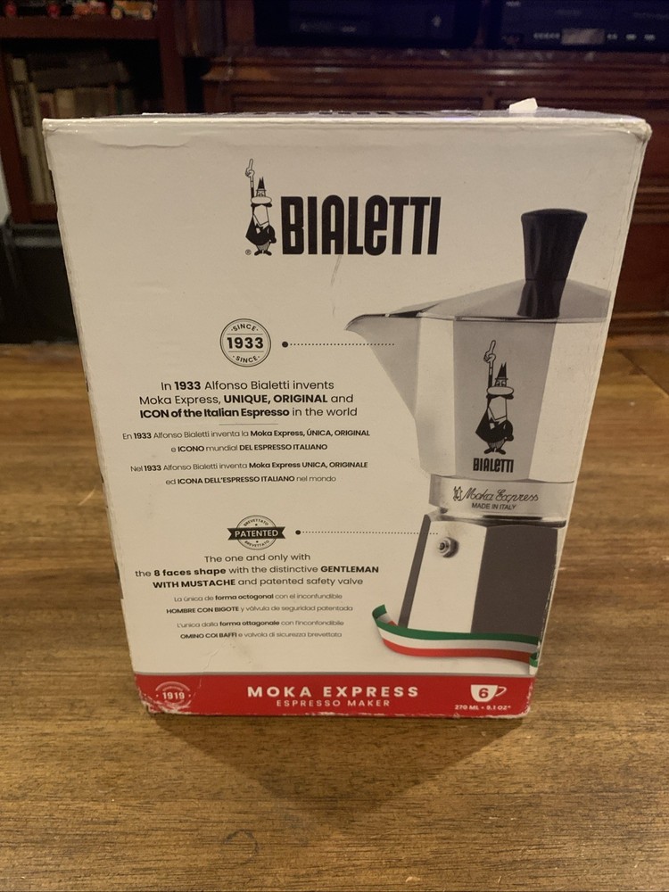 bialetti moka 6 cup express espresso maker