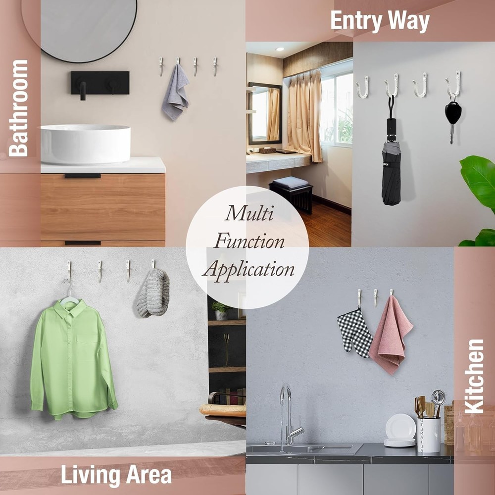 Decorative Rustic Hooks for Coats or Pots - 10 Pcs