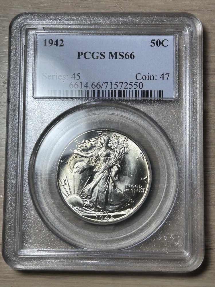 1942 Walking Liberty Half Dollar PCGS MS 66